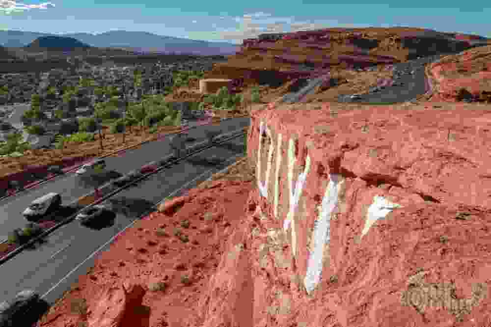 Top down view of Dixie Rock in St George Utah