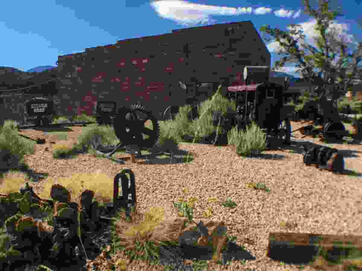 Front area of Silver Reef Ghost Town located near St George Utah