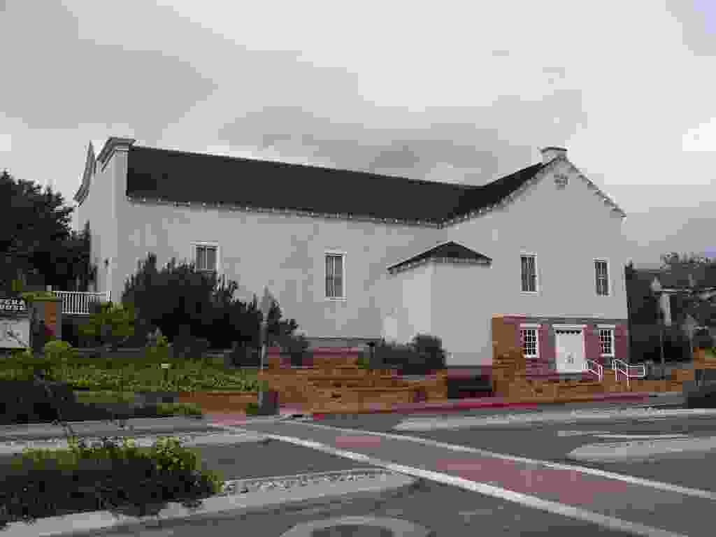 Front view of The St george Opera House in St George Utah