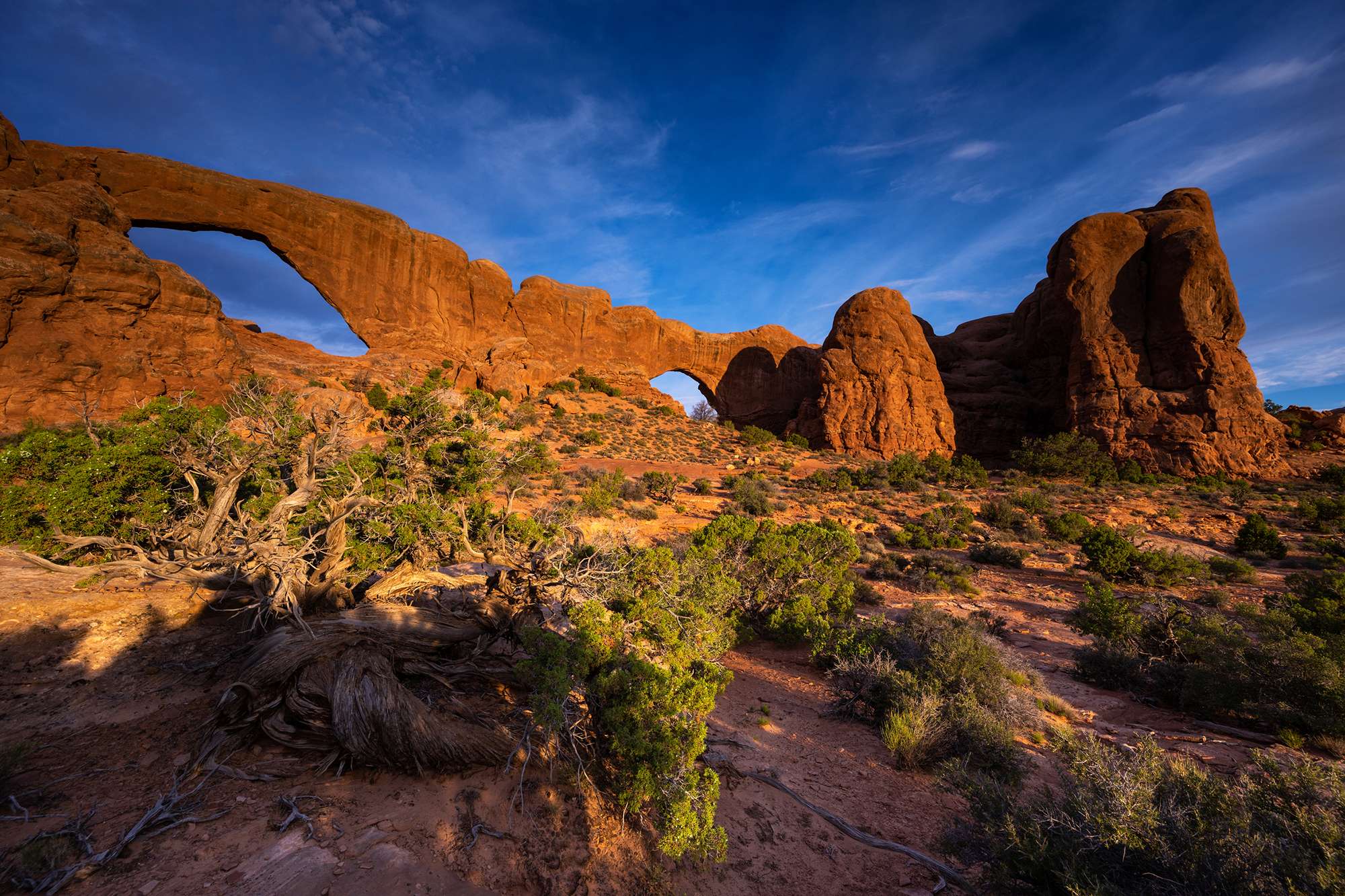 Stunning view of the Arches in St george national Parks