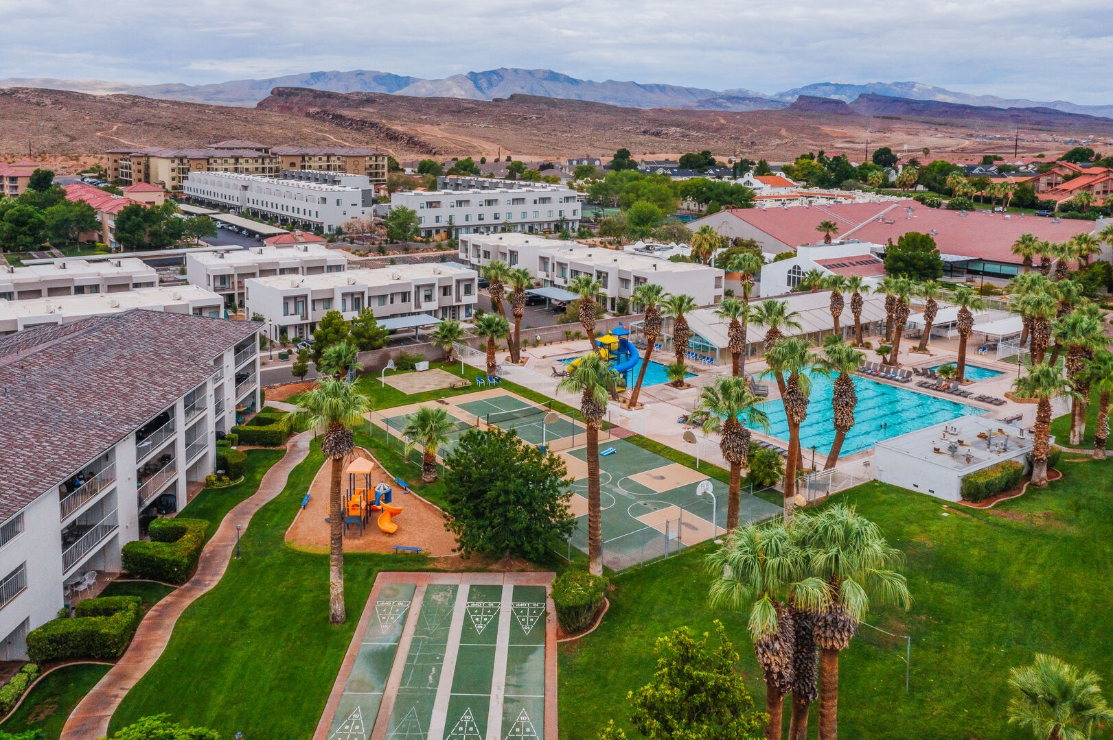 A view of some of the amenities behind the Club House at the front of the resort.