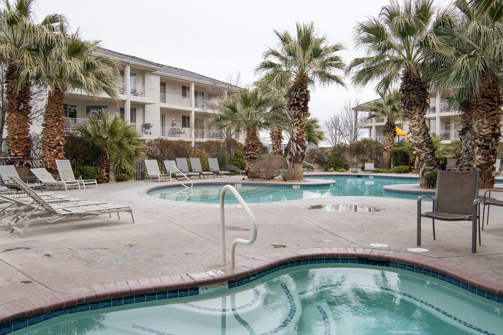 Pool and hot tub just next to our condo.